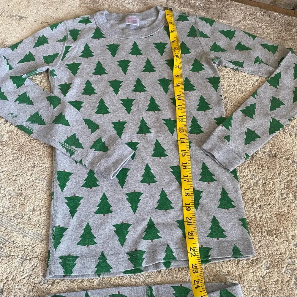 Hanna Andersson Long John Pajama Set Pine Trees Print Long Sleeve Organic Cotton